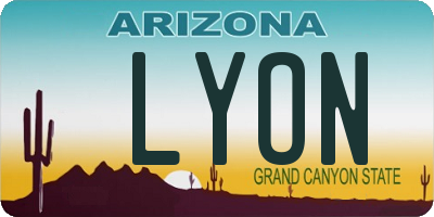 AZ license plate LYON