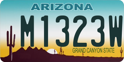 AZ license plate M1323W