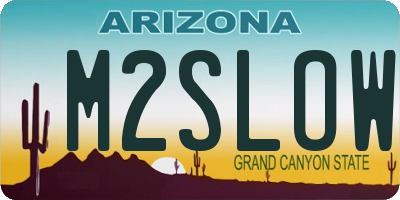 AZ license plate M2SLOW