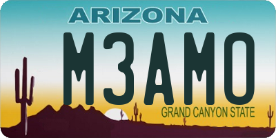 AZ license plate M3AMO