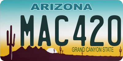 AZ license plate MAC420