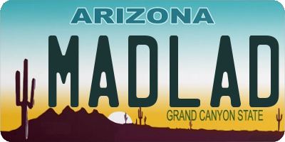 AZ license plate MADLAD