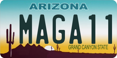 AZ license plate MAGA11