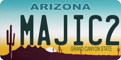 AZ license plate MAJIC2