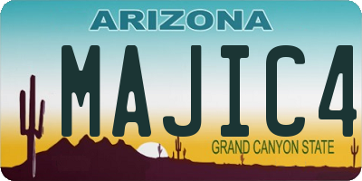 AZ license plate MAJIC4