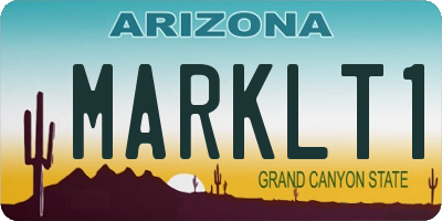 AZ license plate MARKLT1