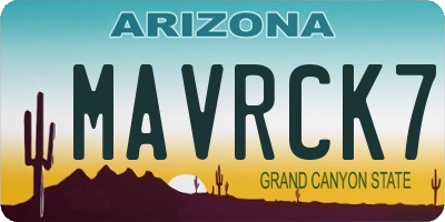 AZ license plate MAVRCK7