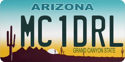 AZ license plate MC1DRL