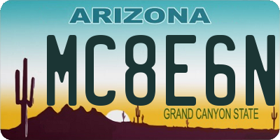 AZ license plate MC8E6N