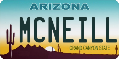 AZ license plate MCNEILL