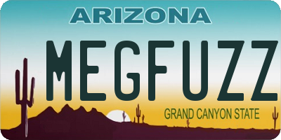 AZ license plate MEGFUZZ