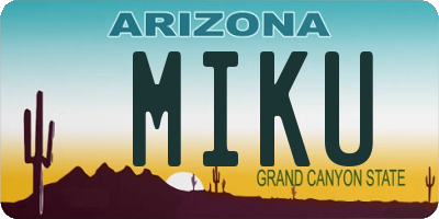 AZ license plate MIKU