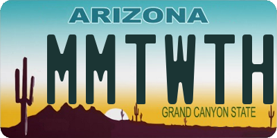 AZ license plate MMTWTH