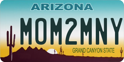 AZ license plate MOM2MNY