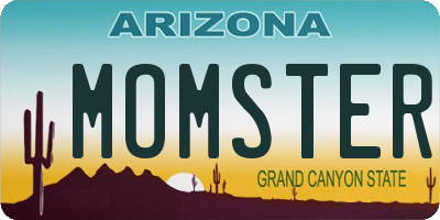 AZ license plate MOMSTER