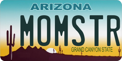 AZ license plate MOMSTR