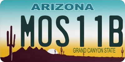 AZ license plate MOS11B