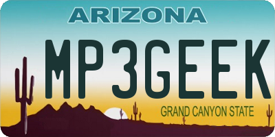 AZ license plate MP3GEEK