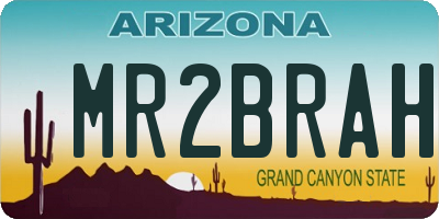 AZ license plate MR2BRAH