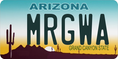 AZ license plate MRGWA