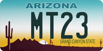 AZ license plate MT23