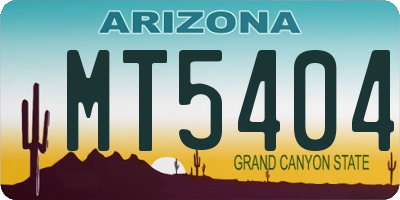 AZ license plate MT5404