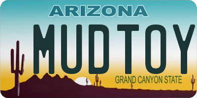 AZ license plate MUDTOY