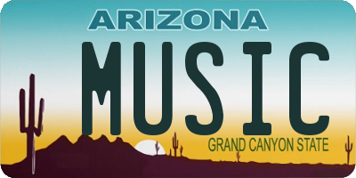 AZ license plate MUSIC