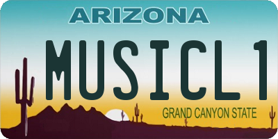 AZ license plate MUSICL1