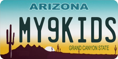AZ license plate MY9KIDS