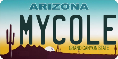 AZ license plate MYCOLE