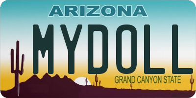 AZ license plate MYDOLL