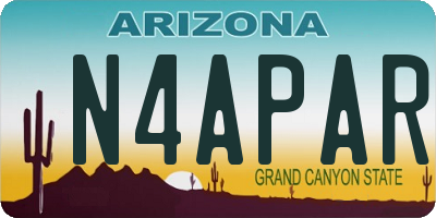 AZ license plate N4APAR