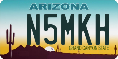 AZ license plate N5MKH