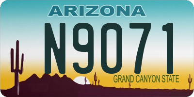 AZ license plate N9071