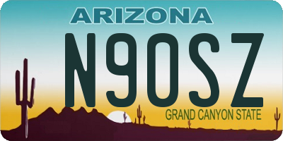 AZ license plate N90SZ