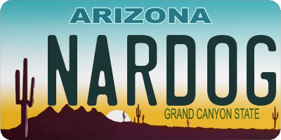 AZ license plate NARDOG