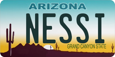 AZ license plate NESSI