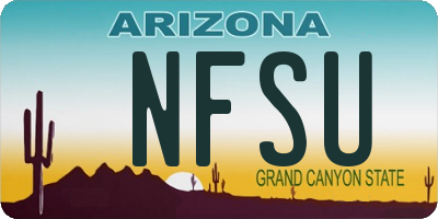 AZ license plate NFSU