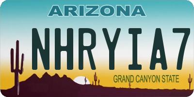 AZ license plate NHRYIA7