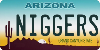 AZ license plate NIGGERS