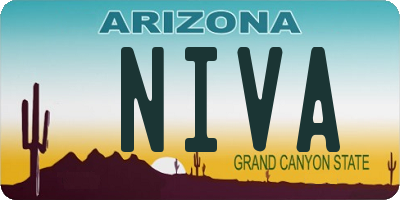 AZ license plate NIVA