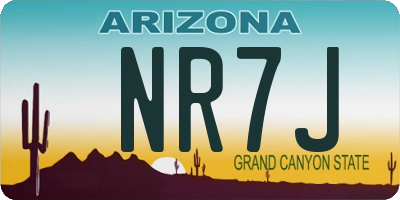 AZ license plate NR7J