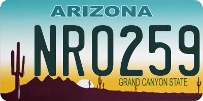 AZ license plate NRO259