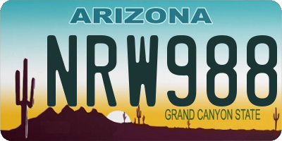 AZ license plate NRW988