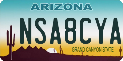 AZ license plate NSA8CYA