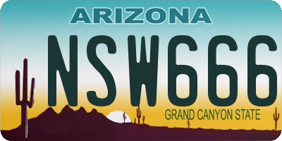 AZ license plate NSW666