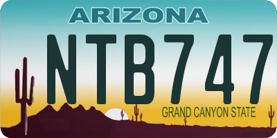 AZ license plate NTB747