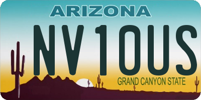 AZ license plate NV10US