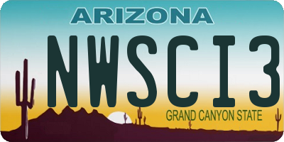 AZ license plate NWSCI3